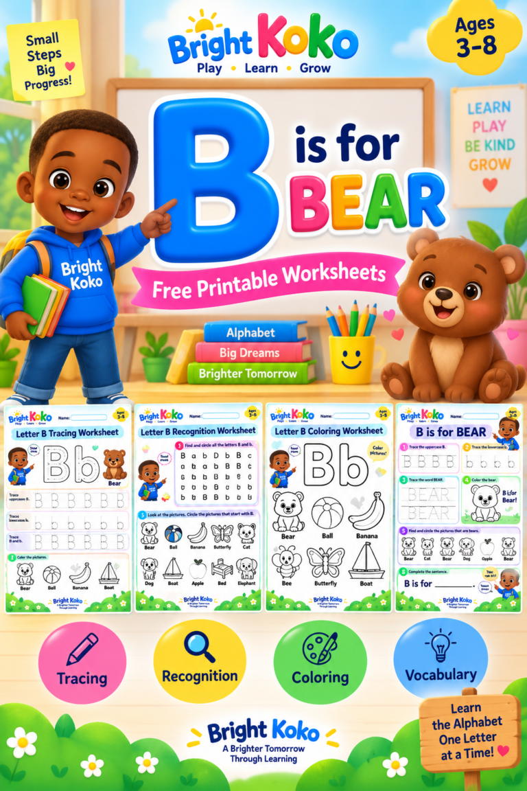 B Worksheets for Kids
