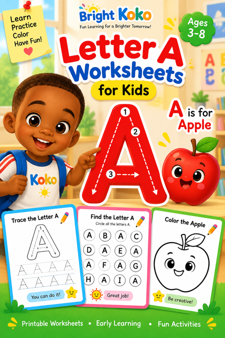Letter A Worksheets for Kids – Free            Printable Activities