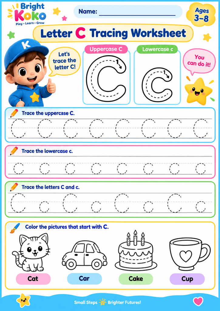 Letter C Tracing Worksheet